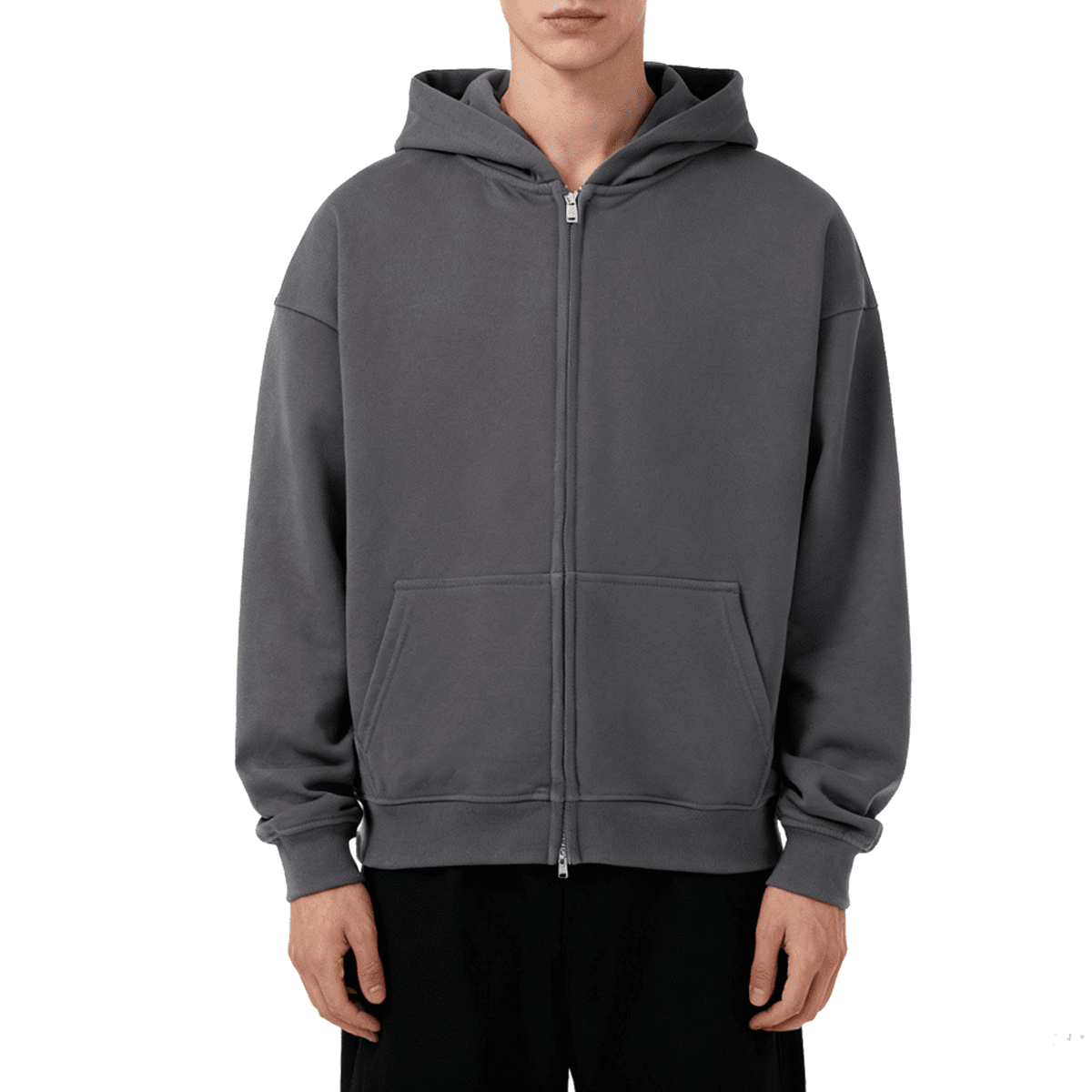 No logo heavyweight Zip Up