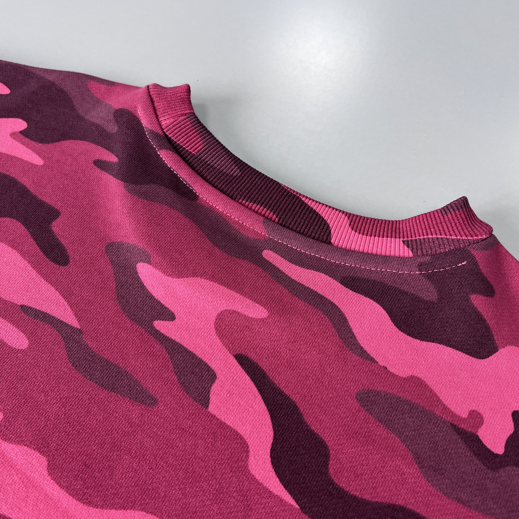 Rose Camo Cropped Sweatshirt