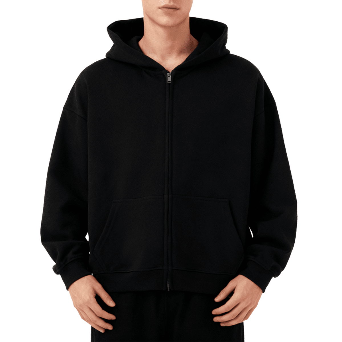 No logo heavyweight Zip Up