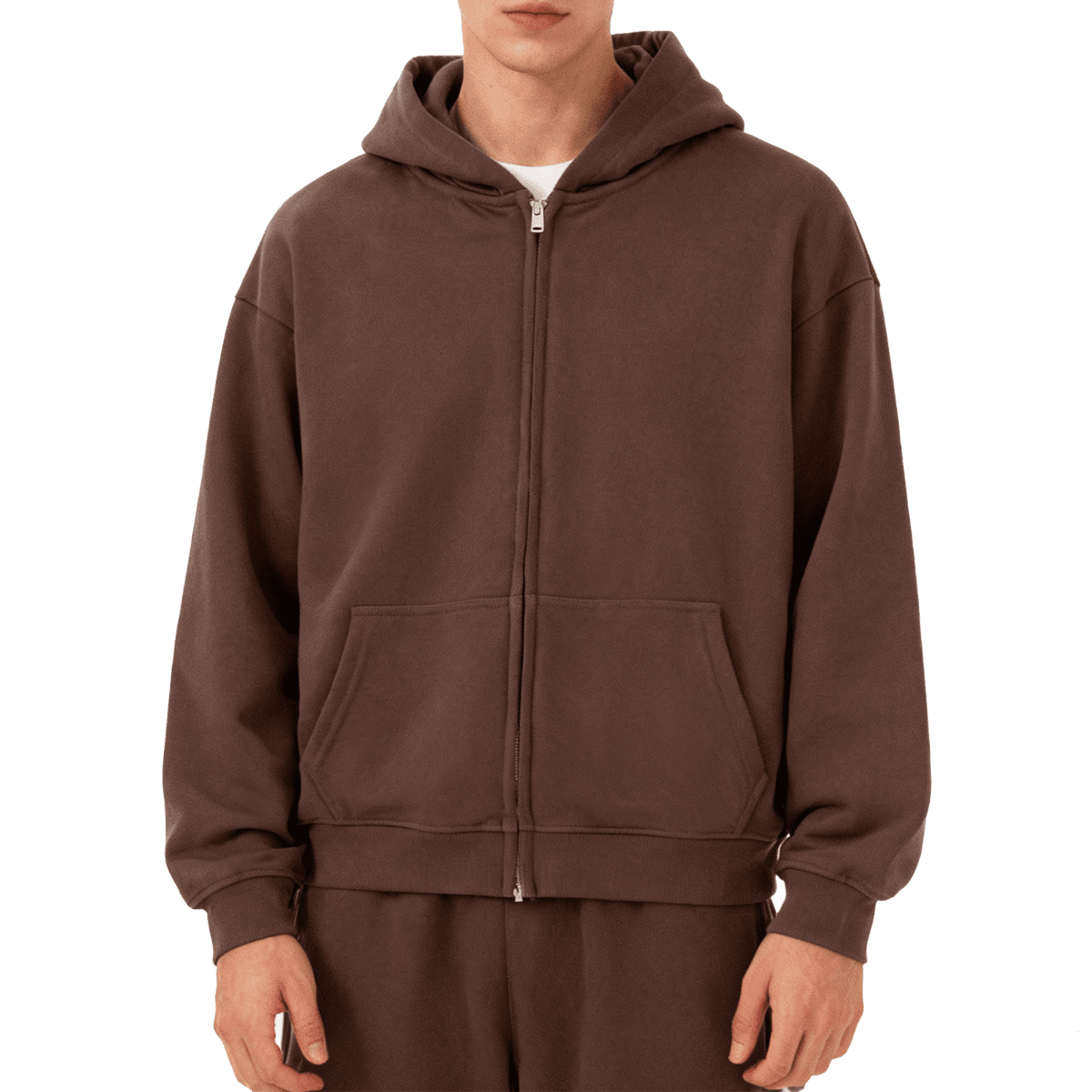 No logo heavyweight Zip Up