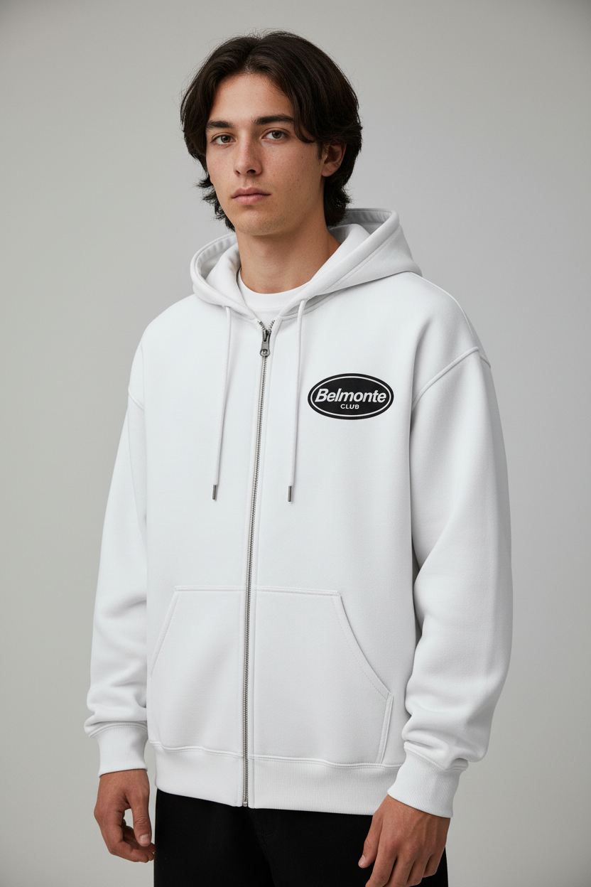 Belmonte Club  Zip Up White