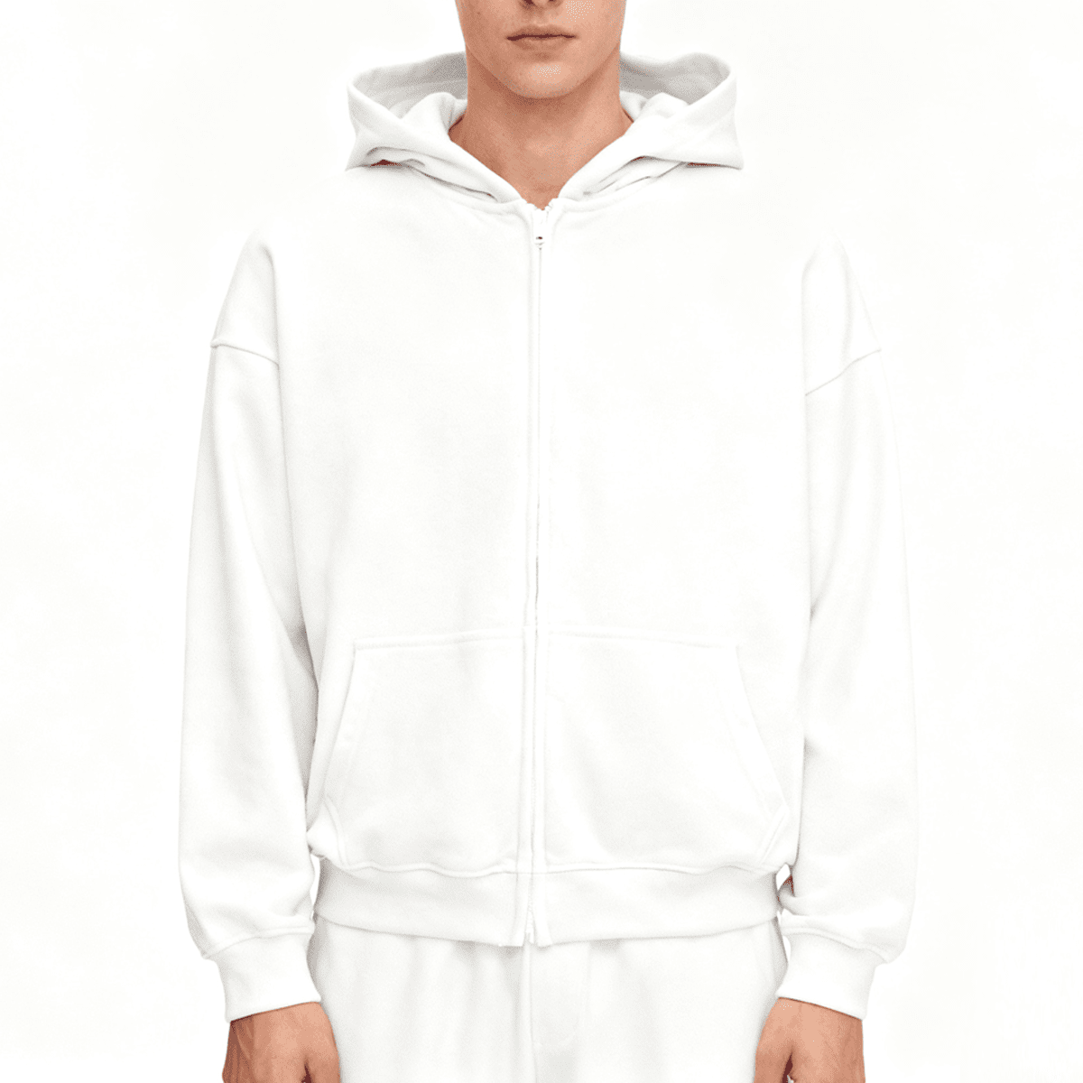 No logo heavyweight Zip Up