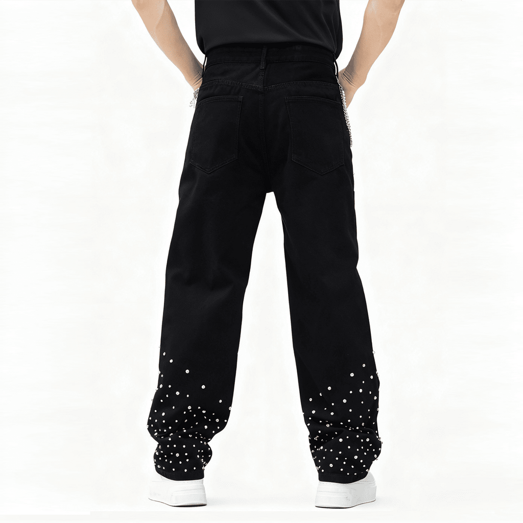 Rhinestone Embellished  Jeans
