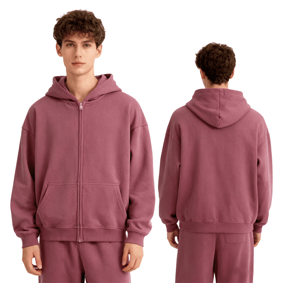 No logo heavyweight Zip Up