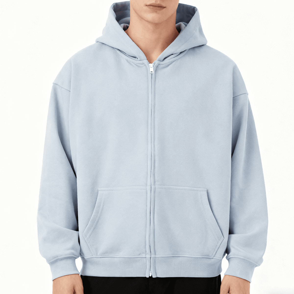 No logo heavyweight Zip Up