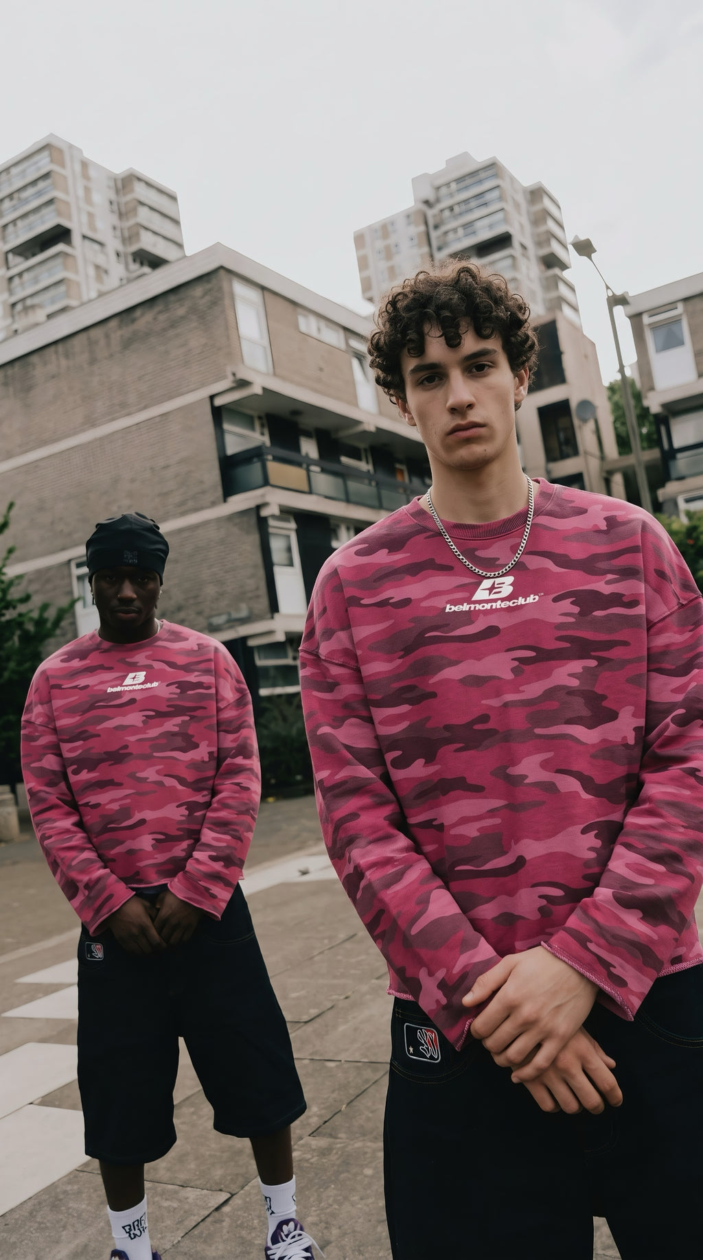 Rose Camo Cropped Sweatshirt