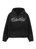 Crossed script Zip Up