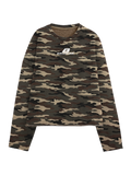 Camo Cropped Sweatshirt