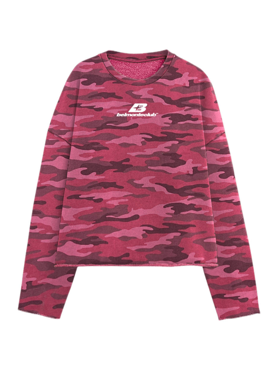 Rose Camo Cropped Sweatshirt