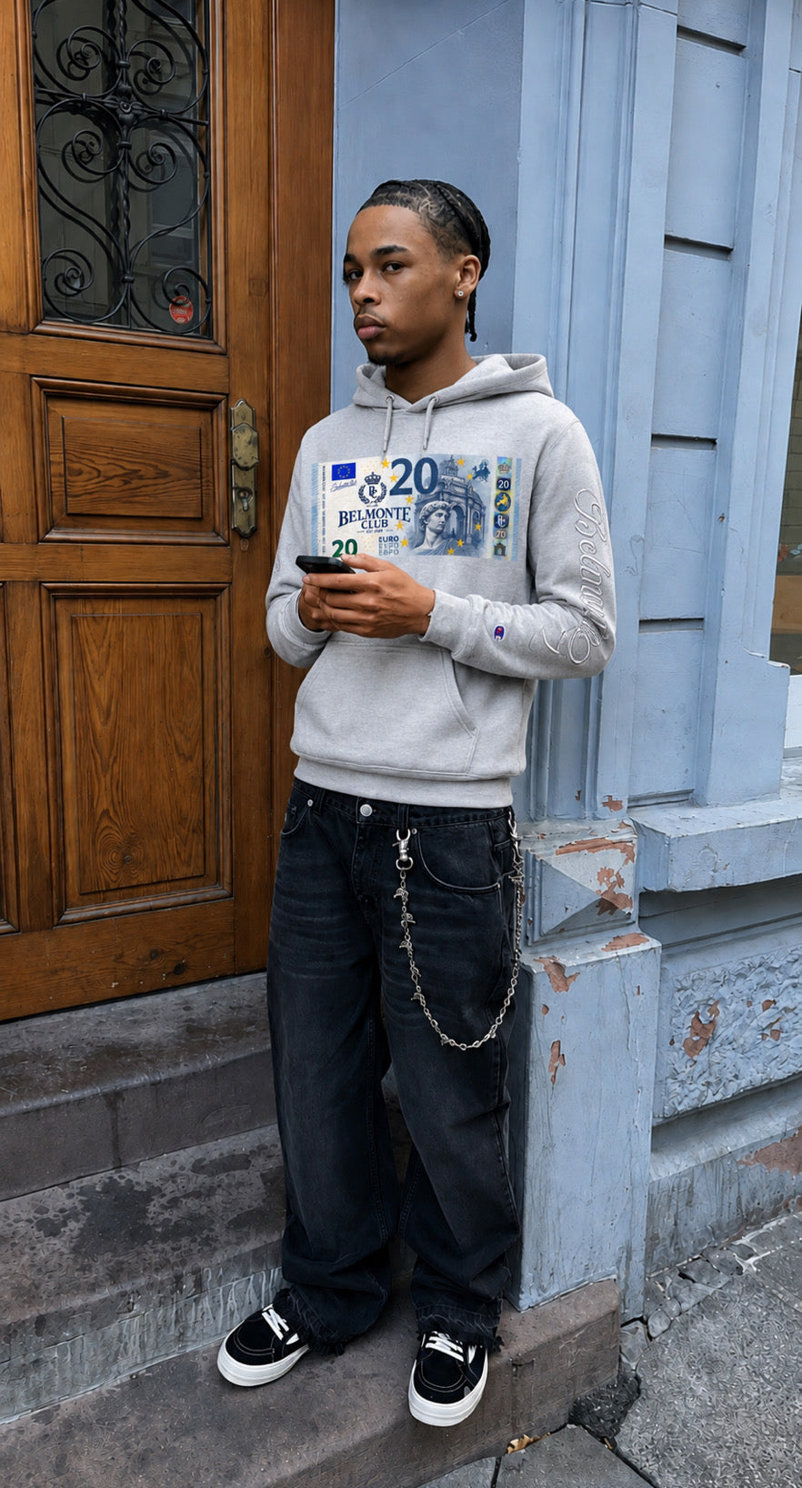 BC X Champion Hoodie Grey
