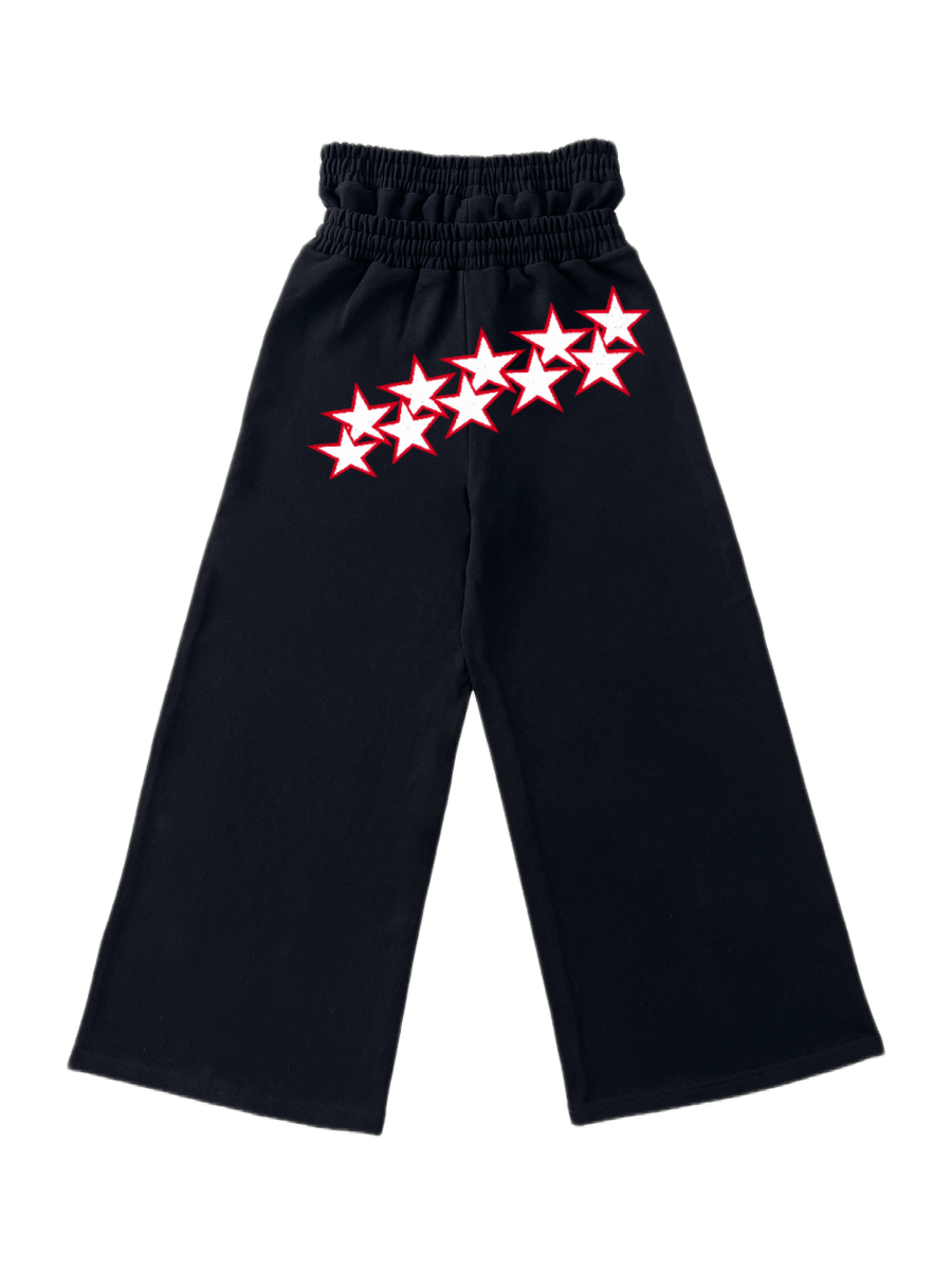 Stars Double Waist Sweatpants