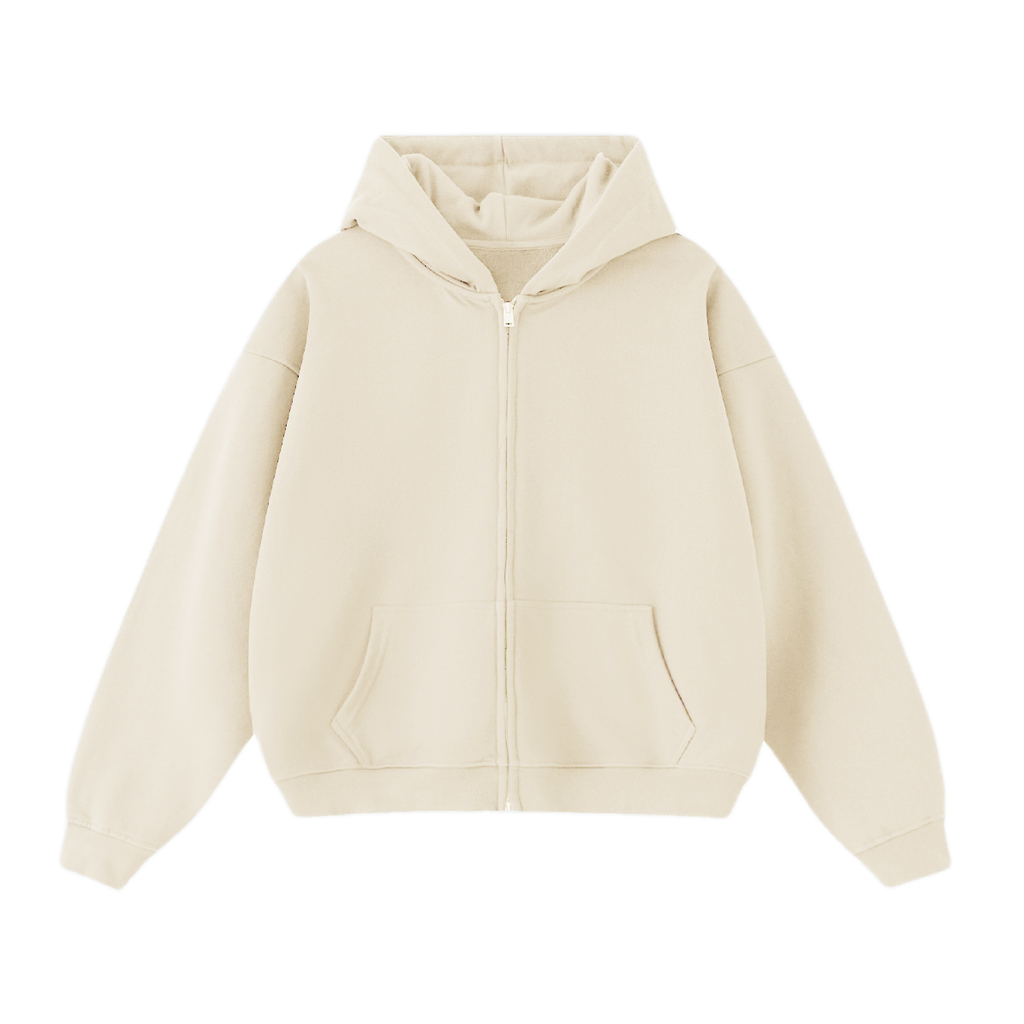 No logo heavyweight Zip Up