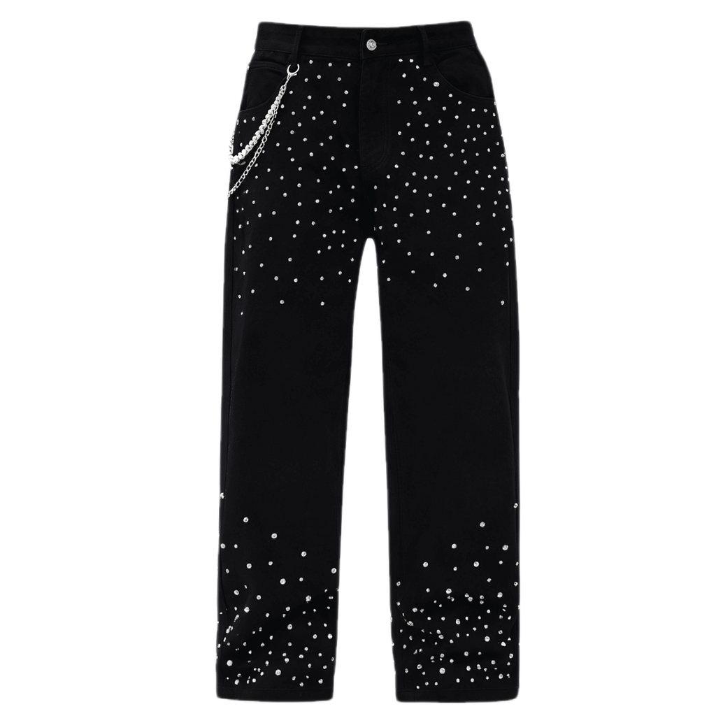 Rhinestone Embellished  Jeans