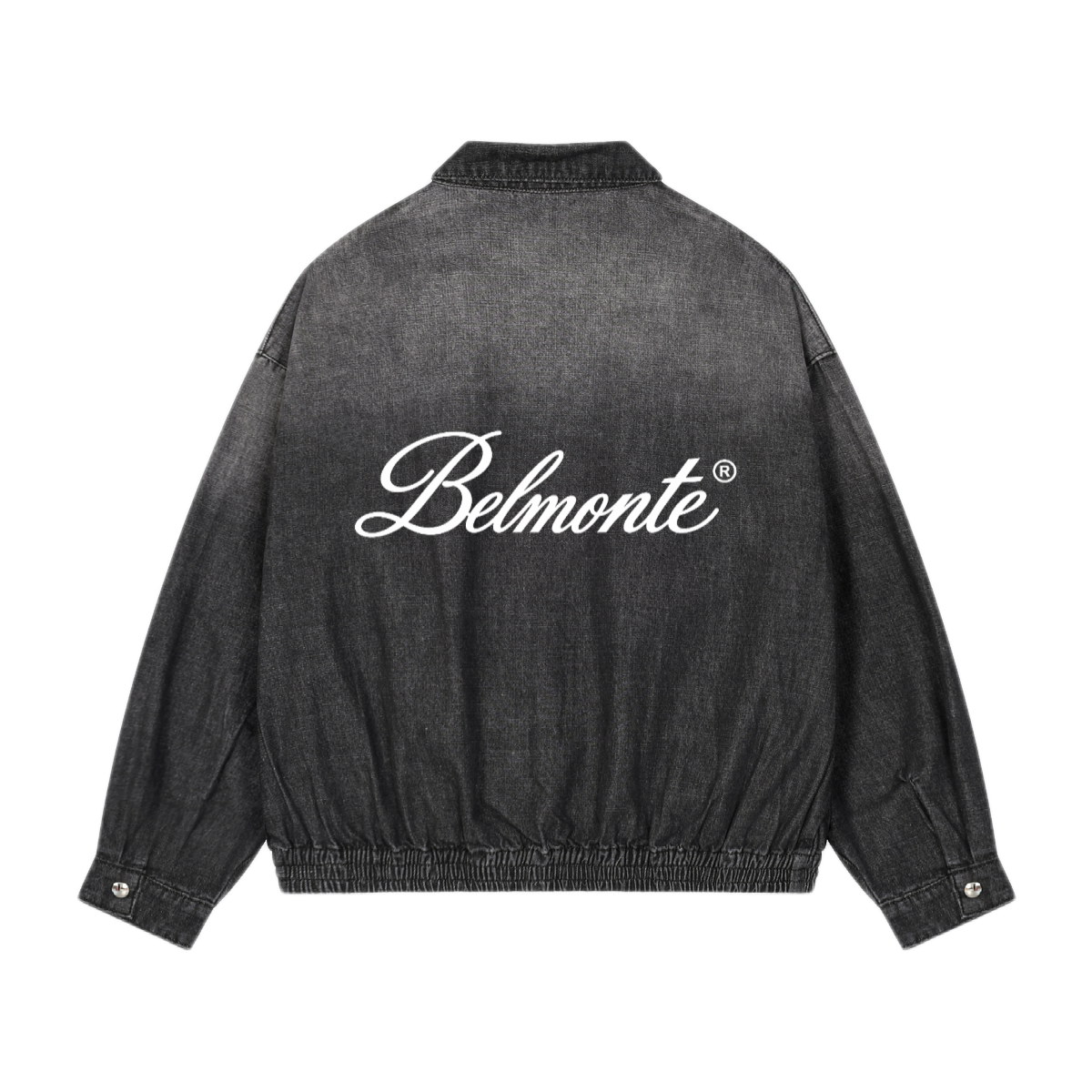 Gradient Denim Zip Jacket