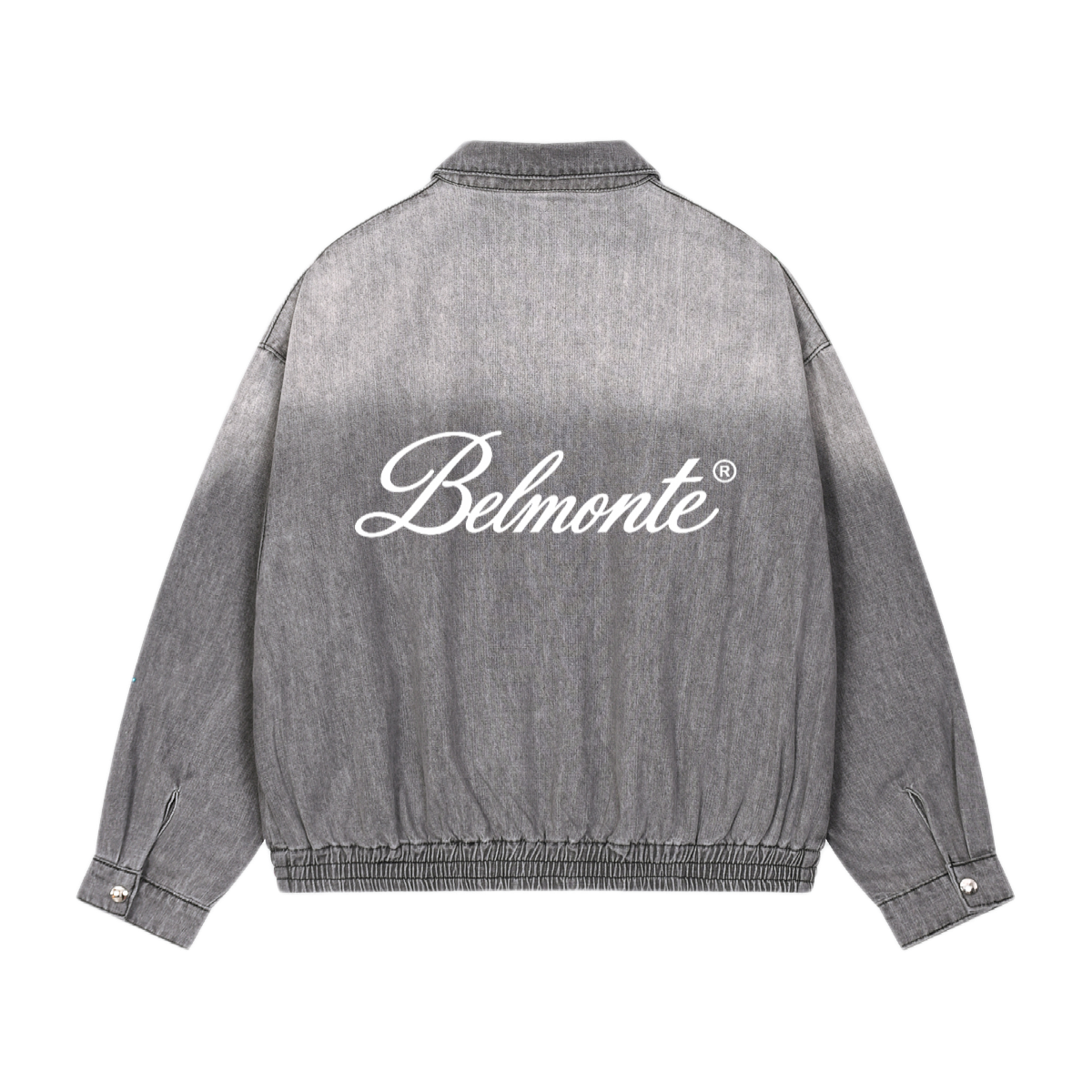 Gradient Denim Zip Jacket