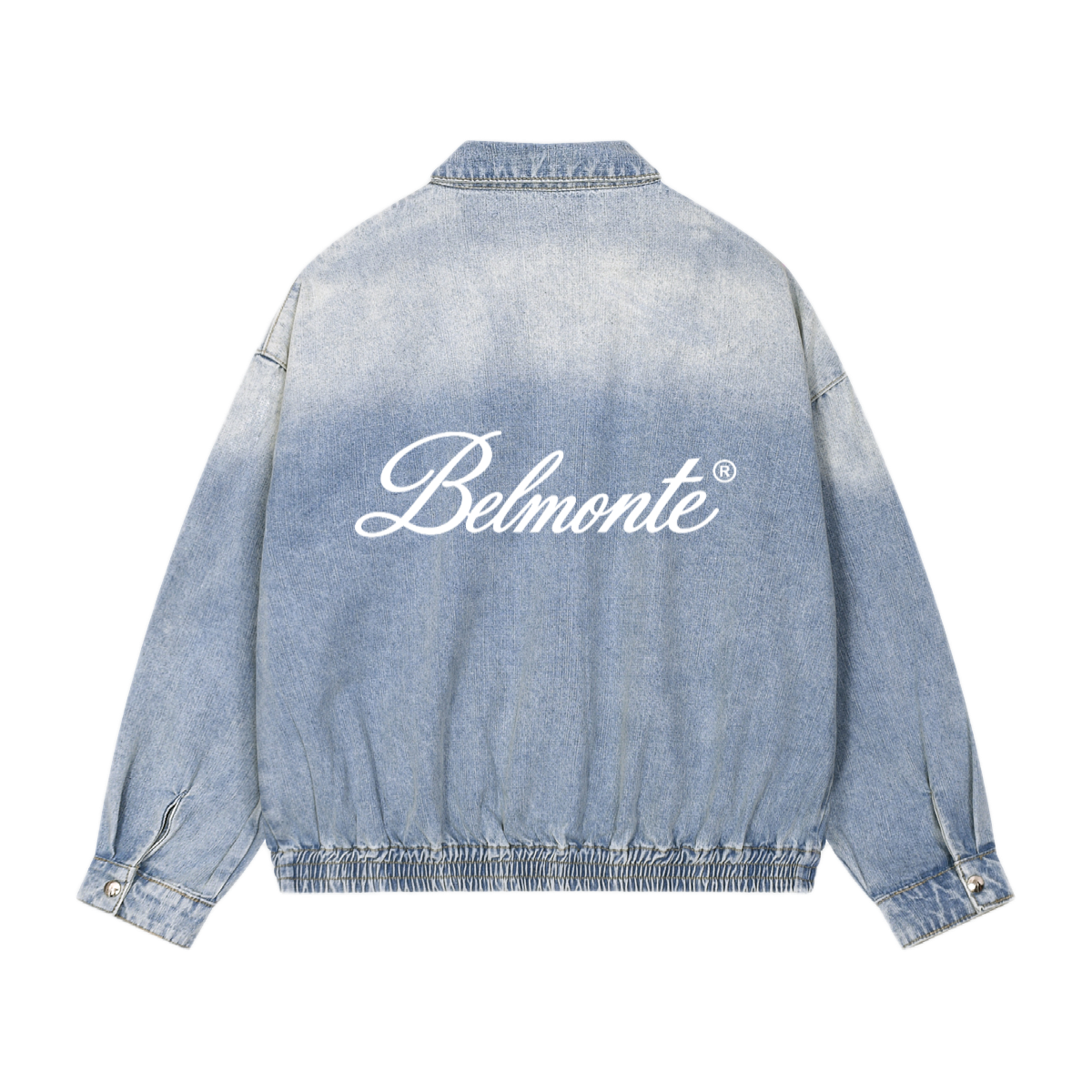 Gradient Denim Zip Jacket